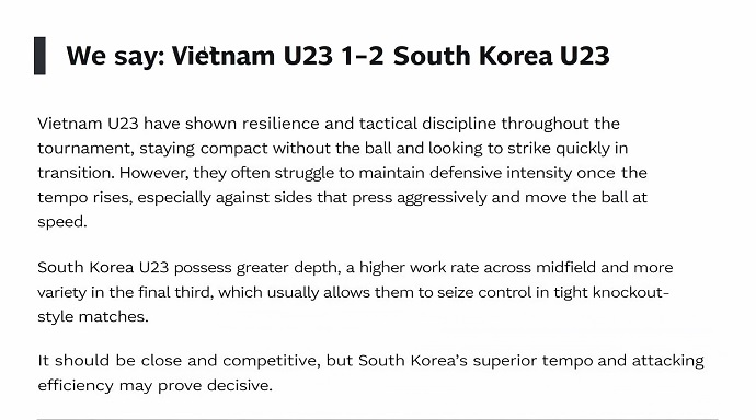 Chuyên gia Liam Duckstein dự đoán U23 Việt Nam vs U23 Hàn Quốc, 22h00 ngày 23/1 - Ảnh 1