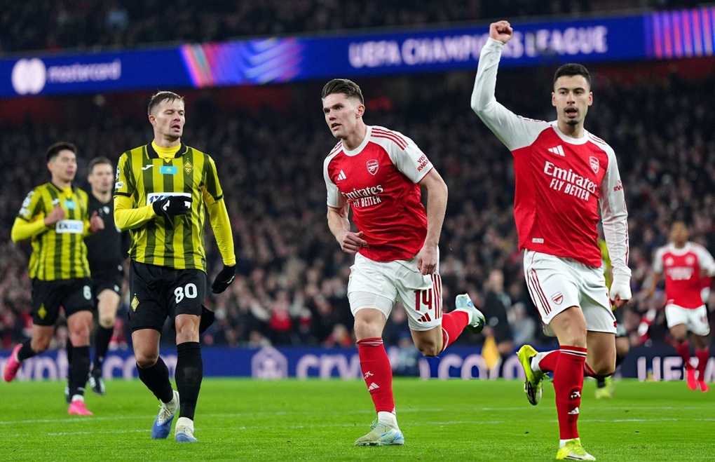 Arsenal lập kỷ lục to&agrave;n thắng ở v&ograve;ng ph&acirc;n hạng c&uacute;p C1 ch&acirc;u &Acirc;u - Ảnh 1