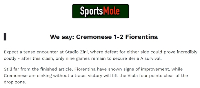 Chuyên gia Tony Ansell dự đoán Cremonese vs Fiorentina, 2h45 ngày 17/3 - Ảnh 2