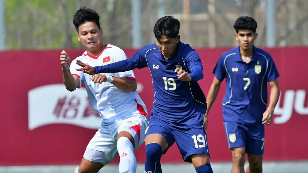 U23 Việt Nam thua s&aacute;t n&uacute;t U23 Th&aacute;i Lan ở giải Tứ h&ugrave;ng - Ảnh 1
