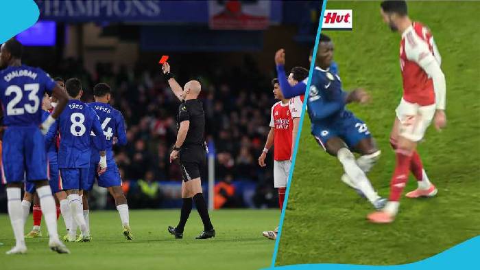 Moises Caicedo nhận thẻ đỏ sau pha đáp bóng kinh hoàng