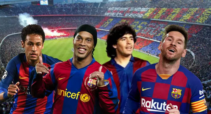 Messi chỉ đứng ở thứ 3 trong danh sách huyền thoại của Barcelona