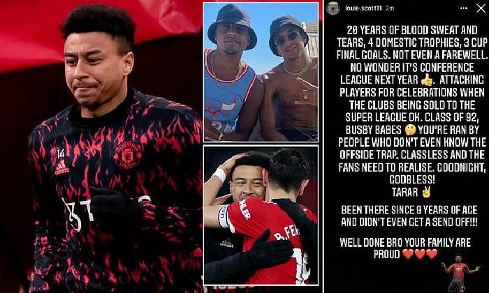 Anh trai Lingard bức xúc thay em, tuyên bố Man United phải đá C3 là 'đáng đời'