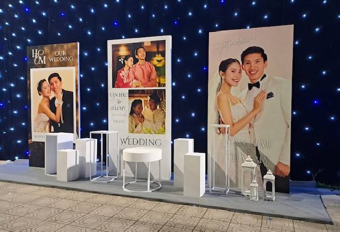 Nhà Văn Hậu đã dựng xong đám cưới ở sân làng