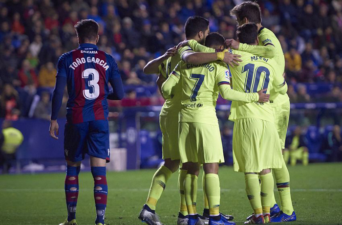 Kết quả Levante vs Barcelona (3h30 ng&agrave;y 11/1)