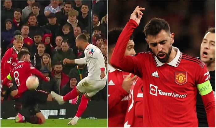 5 điểm nhấn M.U 2-2 Sevilla: Malacia quá non; Bruno nhận thẻ vàng oan?