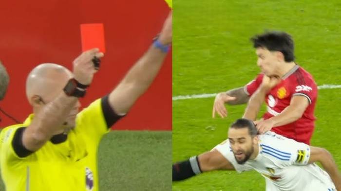 HLV Carrick nổi điên vì tấm thẻ đỏ của Lisandro Martinez