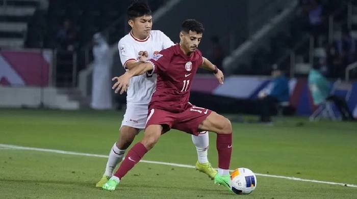 U23 Indonesia thất bại trước U23 Qatar trong thế 9 người