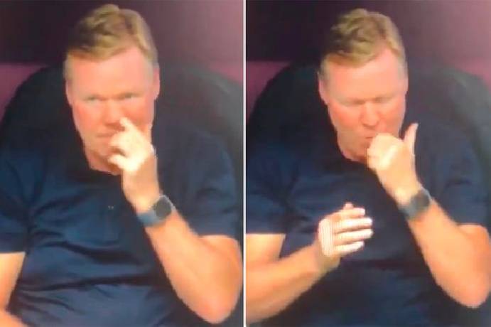 HLV Koeman ngoáy mũi rồi mút ngón tay ‘ngon lành’