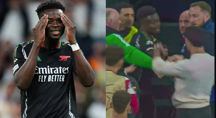 Dani Carvajal túm cổ, ‘hỏi thăm’ Saka trong đường hầm