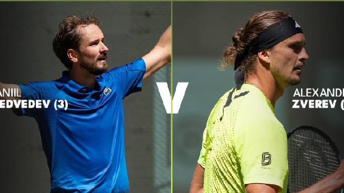 Link trực tiếp tennis Zverev vs Medvedev, Bán kết Halle Open - 20h00 ngày 21/6