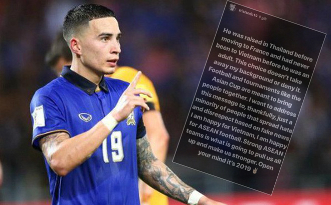 Tuyển thủ Thái Lan Tristan Do 'khổ sở' vì bị CĐV Việt Nam chỉ trích