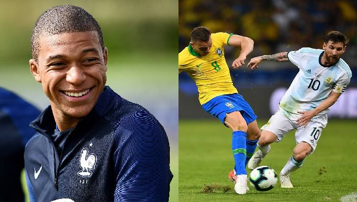 Kylian Mbappe gây bão khi xem thường nền bóng đá Brazil và Argentina