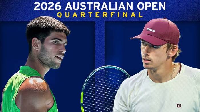 Link trực tiếp tennis Alcaraz vs De Minaur - Tứ kết Úc Mở rộng, 16h30 ngày 27/1