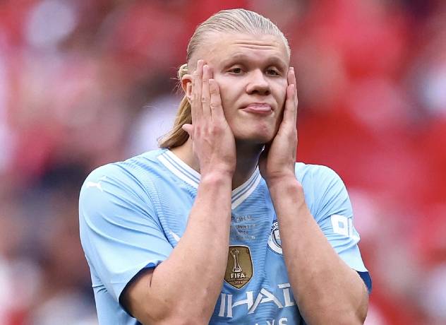 Haaland tịt ngòi trong cả 6 trận chung kết tại Man City