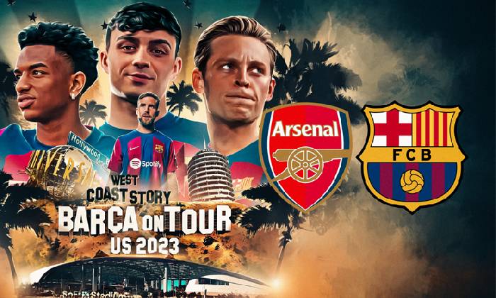 Link xem trực tiếp Arsenal vs Barcelona, 9h30 ng&agrave;y 27/7