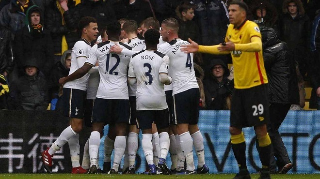 Kết quả Tottenham 2-1 Watford: G&agrave; trống b&aacute;m s&aacute;t Man City