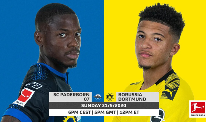 K&ecirc;nh chiếu Paderborn 07 vs Borussia Dortmund, 23h00 ng&agrave;y 31/5