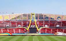 Sân Rajamangala hỏng đèn chiếu sáng ngay ngày mở màn SEA Games 33