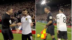 Vì sao Bruno Fernandes đẩy trọng tài mà không bị phạt?