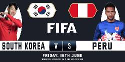 Link xem trực tiếp Hàn Quốc vs Peru, 18h00 ngày 16/6