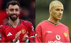 Bruno Fernandes phá kỷ lục kiến tạo của David Beckham ở MU