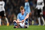 Tái phát chấn thương, De Bruyne lỡ derby thành Manchester vào tuần sau