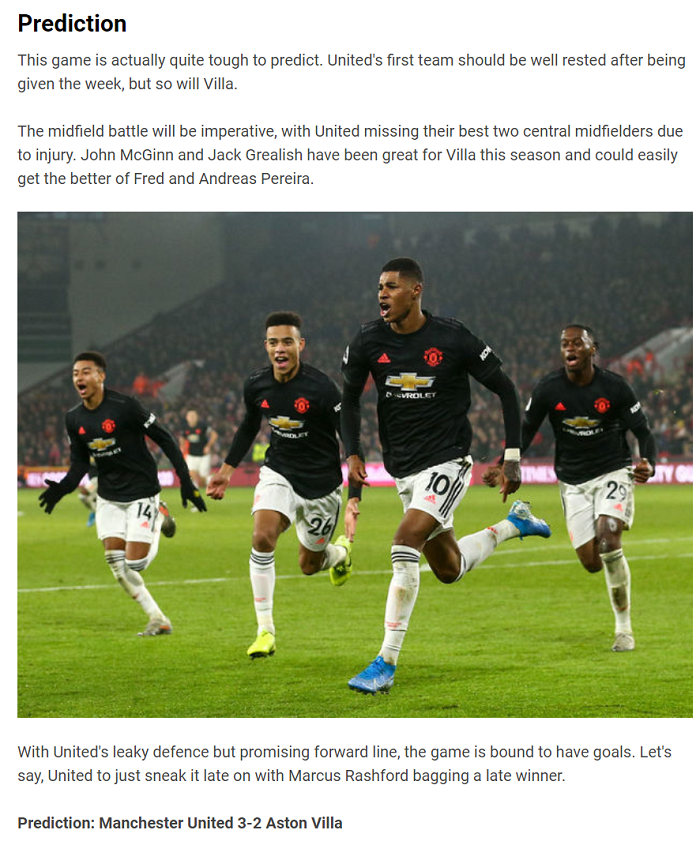 Dự đoán MU vs Aston Villa (23h30 1/12) bởi chuyên gia Spencer Rance