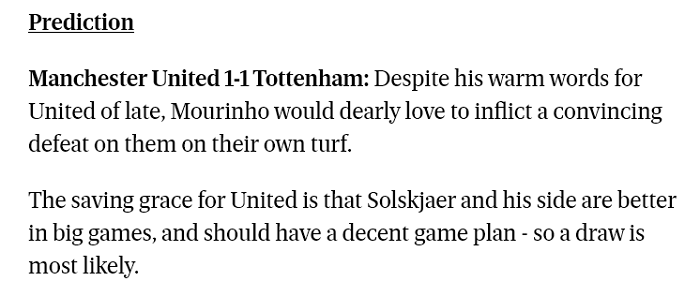 Dự đoán MU vs Tottenham (2h30 5/12) bởi chuyên gia Tom Doyle Dự đoán MU vs Tottenham (2h30 5/12) bởi chuyên gia Tom Doyle