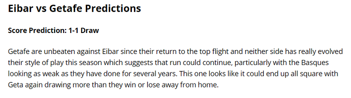 Dự đoán Eibar vs Getafe (18h 8/12) bởi La Liga Expert