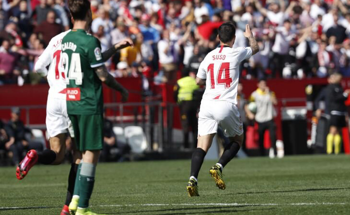 Sevilla 2-2 Espanyol: Chỉ m&igrave;nh Suso l&agrave; kh&ocirc;ng đủ