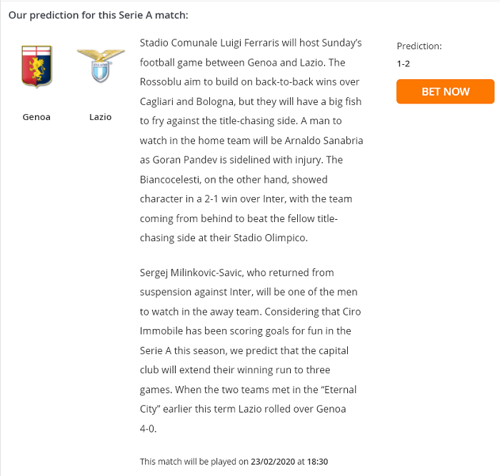 Genoa vs Lazio (18h30 23/2): Phá dớp?!