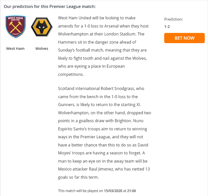 West Ham vs Wolves (21h 15/3): Đã khốn lại thêm khó West Ham vs Wolves (21h 15/3): Đã khốn lại thêm khó