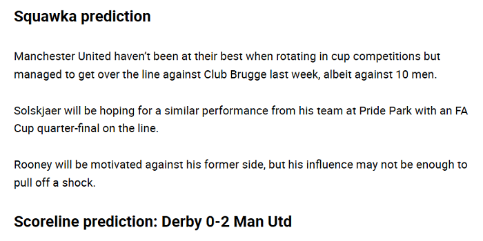 Dự đoán Derby County vs MU (2h45 6/3) bởi chuyên gia Harry Edwards Dự đoán Derby County vs MU (2h45 6/3) bởi chuyên gia Harry Edwards
