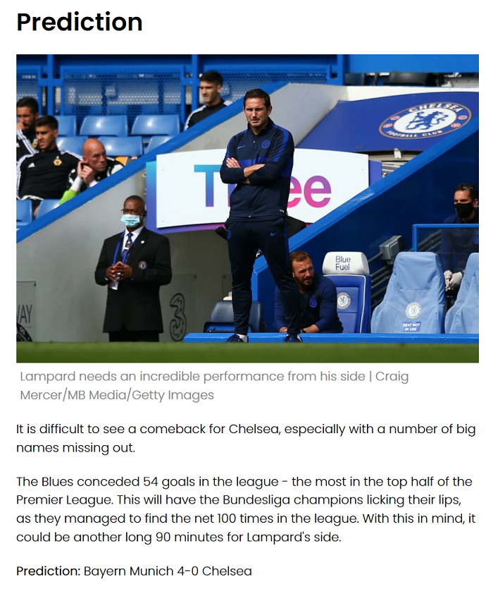 Dự đoán Bayern Munich vs Chelsea (2h 9/8) bởi chuyên gia Charlie Stewart Dự đoán Bayern Munich vs Chelsea (2h 9/8) bởi chuyên gia Charlie Stewart