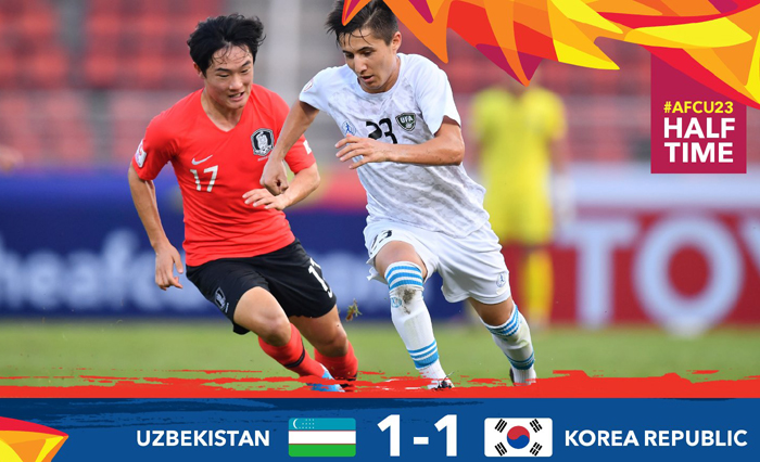 U23 Uzbekistan 1-2 U23 H&agrave;n Quốc: ĐKVĐ đi tiếp trong sợ h&atilde;i