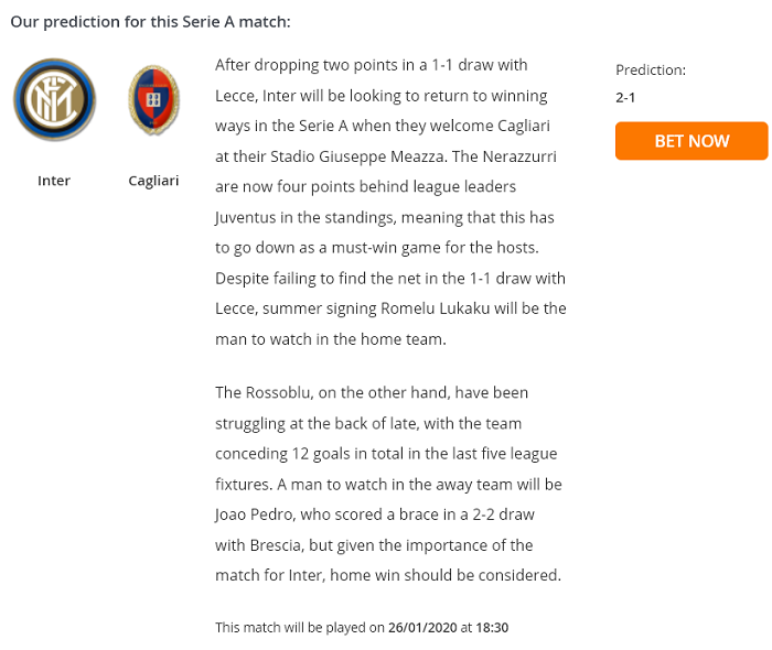 Inter Milan vs Cagliari (18h30 26/1): Bất bại để làm gì?