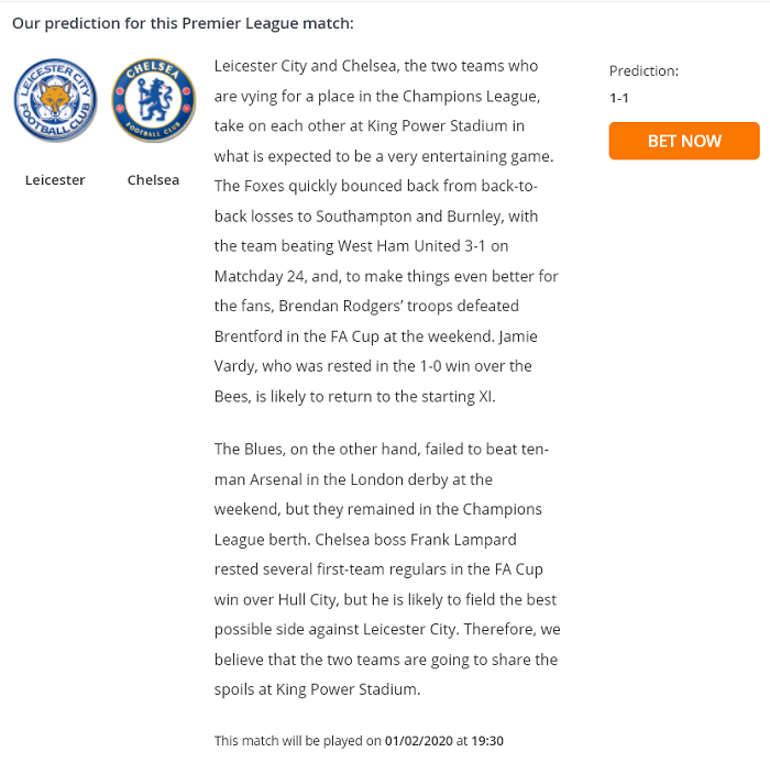 Leicester vs Chelsea (19h30 1/2): Khó phân cao thấp Leicester vs Chelsea (19h30 1/2): Khó phân cao thấp