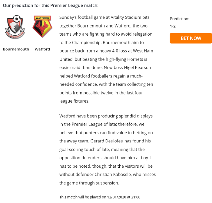 Bournemouth vs Watford (21h 12/1): Thời cơ Vàng thoát ‘đèn đỏ’