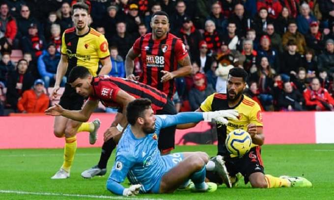 Bournemouth 0-3 Watford: Doucoure rực s&aacute;ng, Watford tho&aacute;t nh&oacute;m đ&egrave;n đỏ