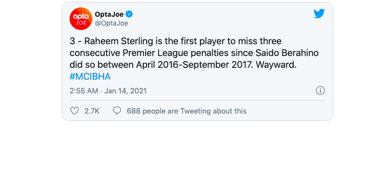 Sterling trở thành 'Thánh xịt pen' sau quả 11m vs Brighton
